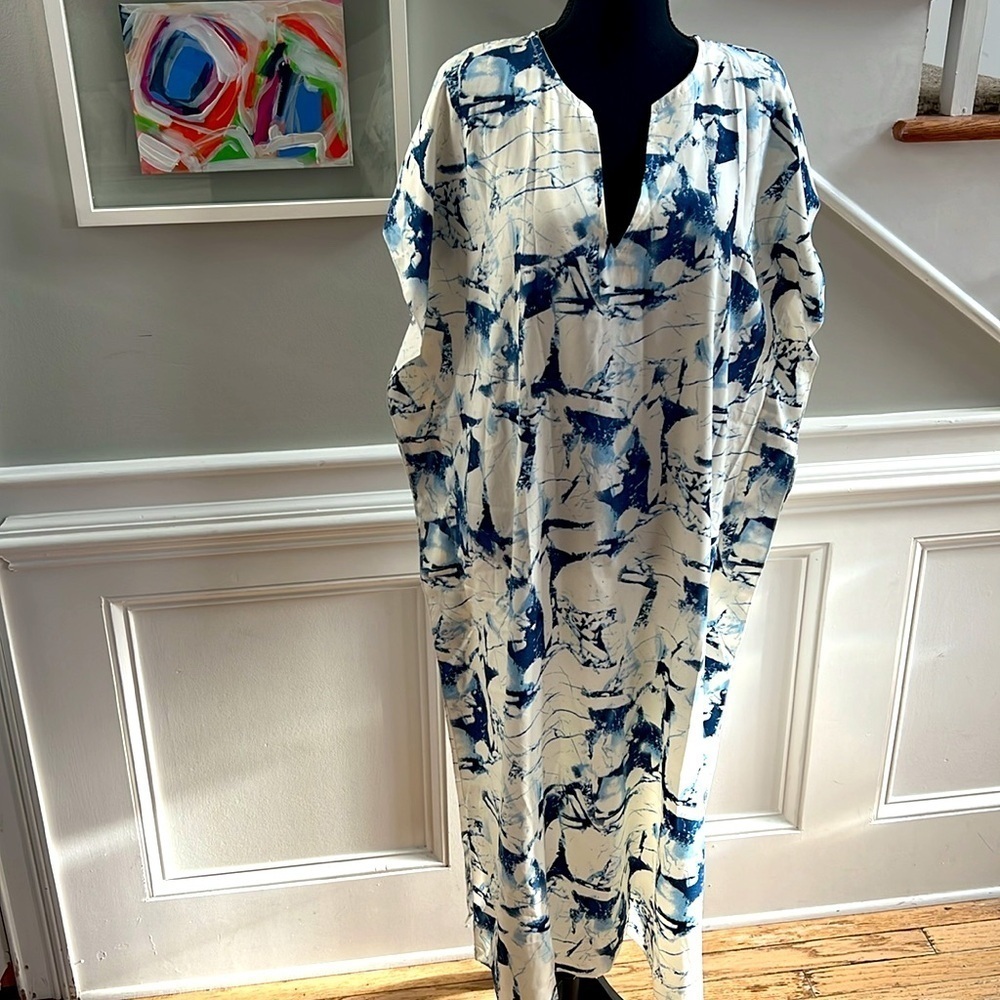 SHEIN - BLUE PATTERN KAFTAN - SIZE M - NWOT